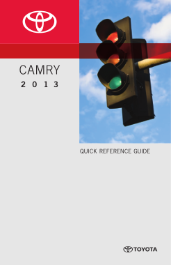 2013 Toyota Camry Quick Reference Guide